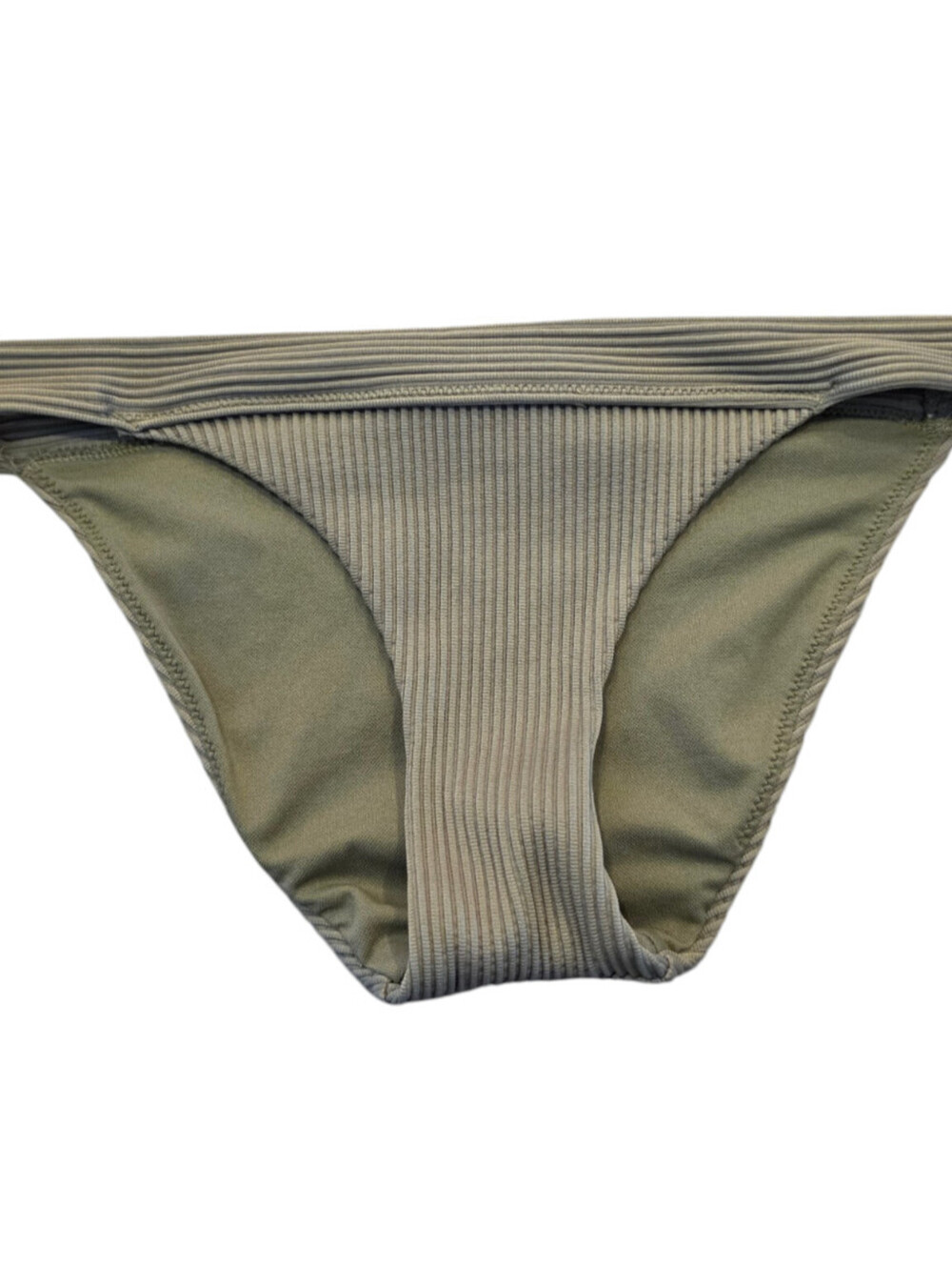 Hollister Womens Sz S Bikini Swimsuit Bottom Olive Green Ribbed